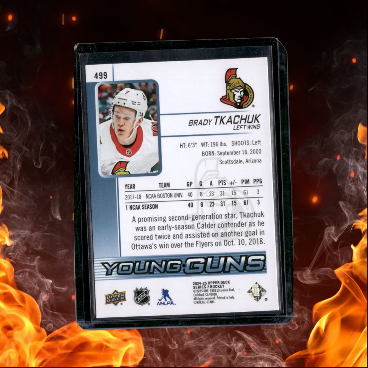 2024-25 Upper Deck Brady Tkachuk Young Guns Renewed (C) #499