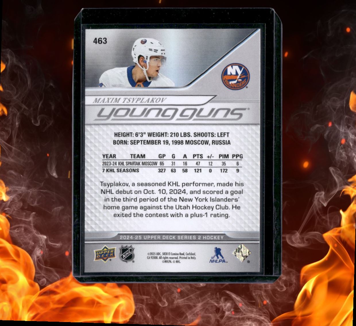 2024-25 Upper Deck Maxim Tsyplakov Young Guns (B) Rookie #463