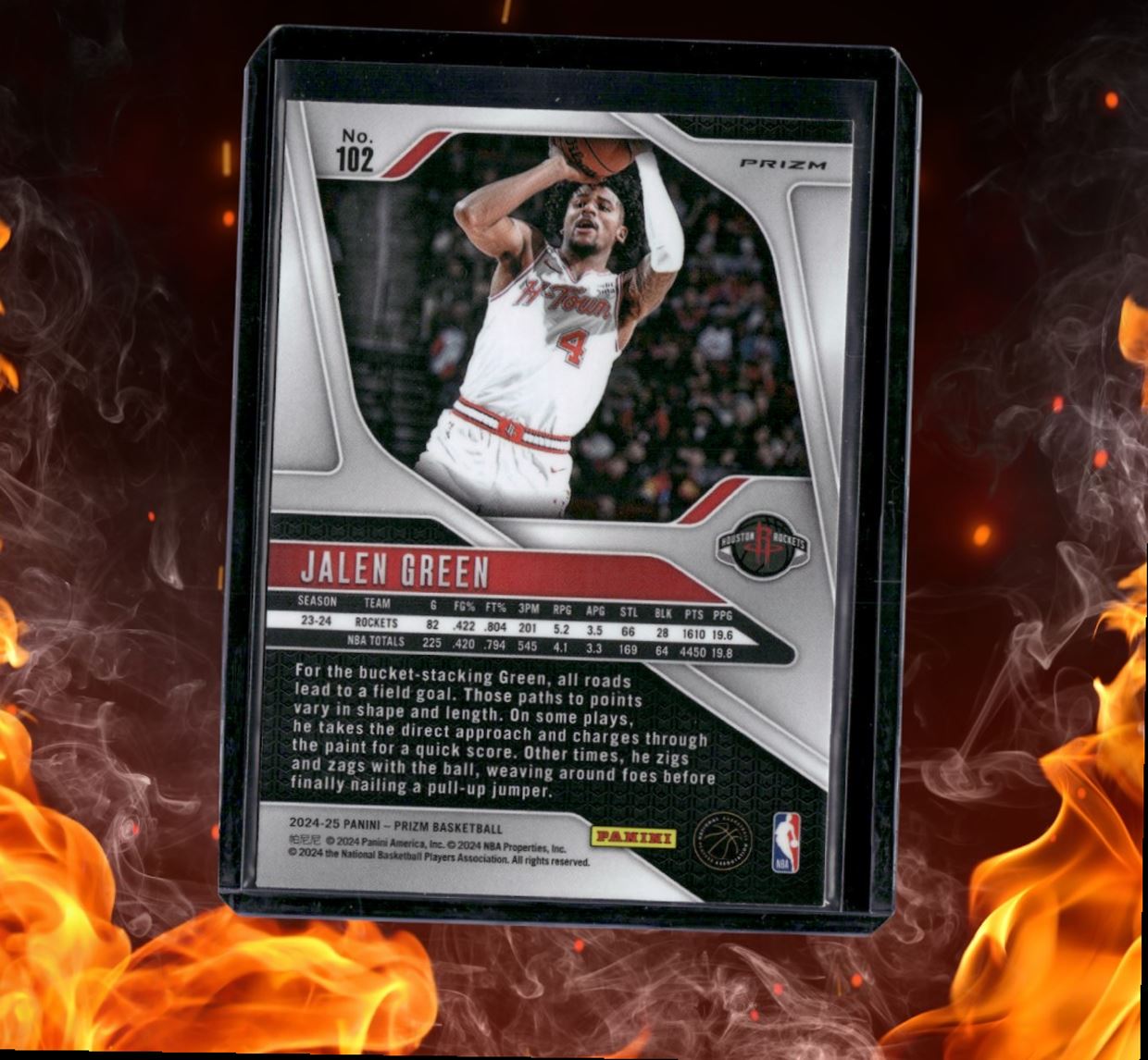 2024-25 Panini Prizm Jalen Green Red Wave Prizm #102