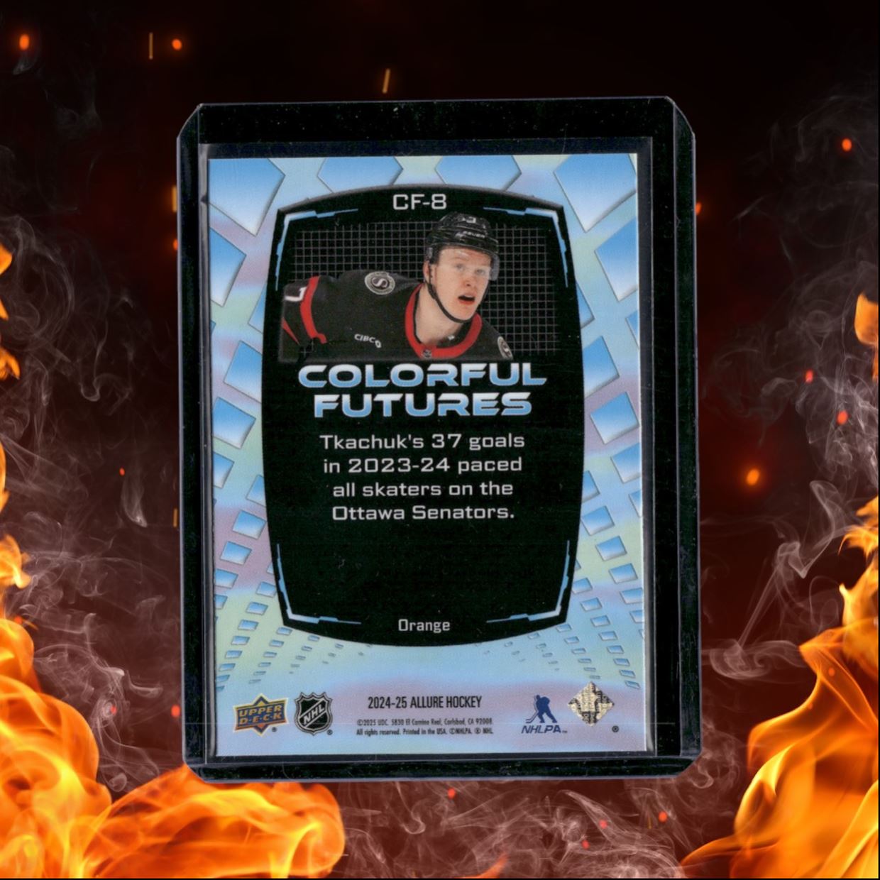 2024-25 Upper Deck Allure Brady Tkachuk Colorful Futures Orange #CF-8