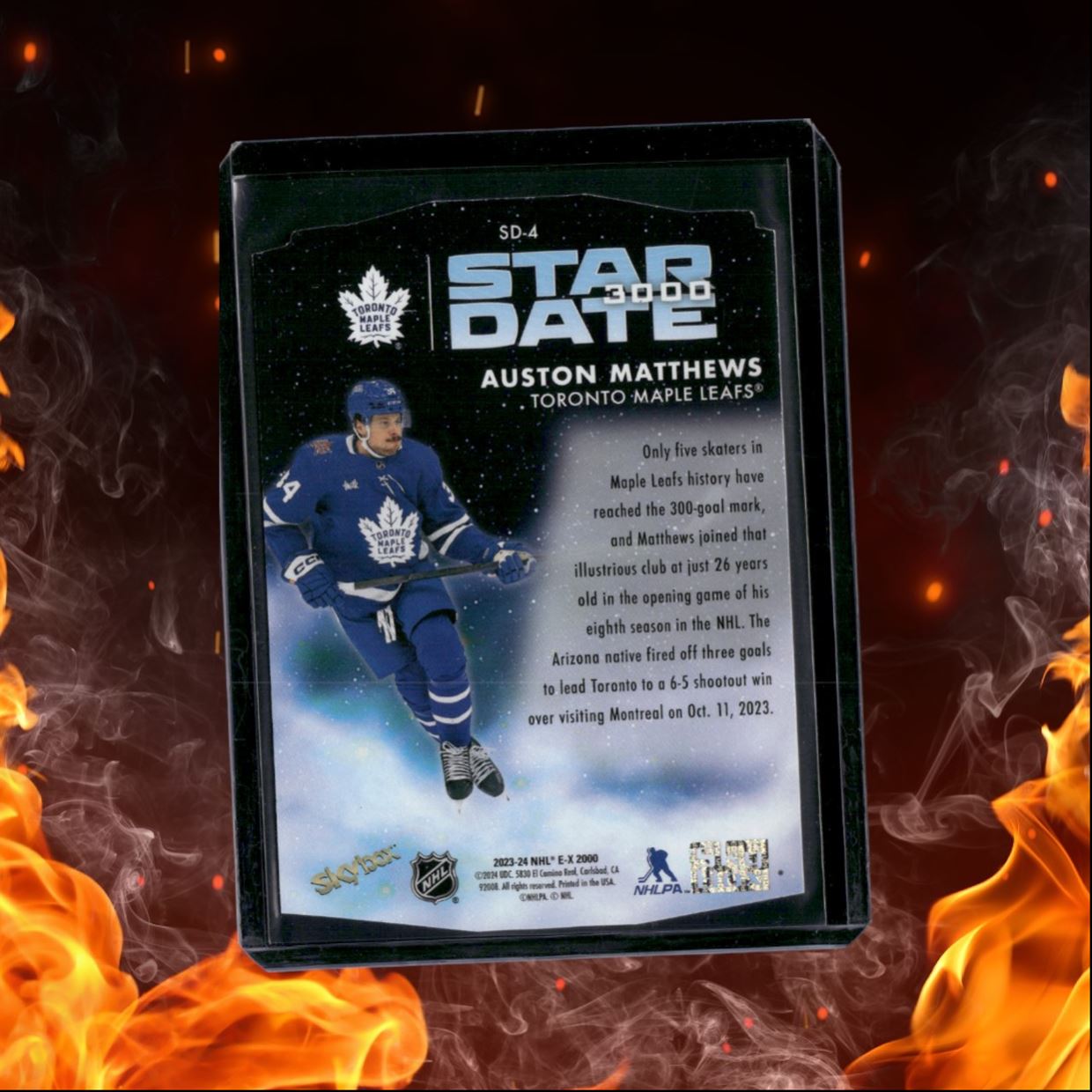 2023-24 SkyBox EX 2000 Auston Matthews Star Date 3000 Die-Cut #SD-4