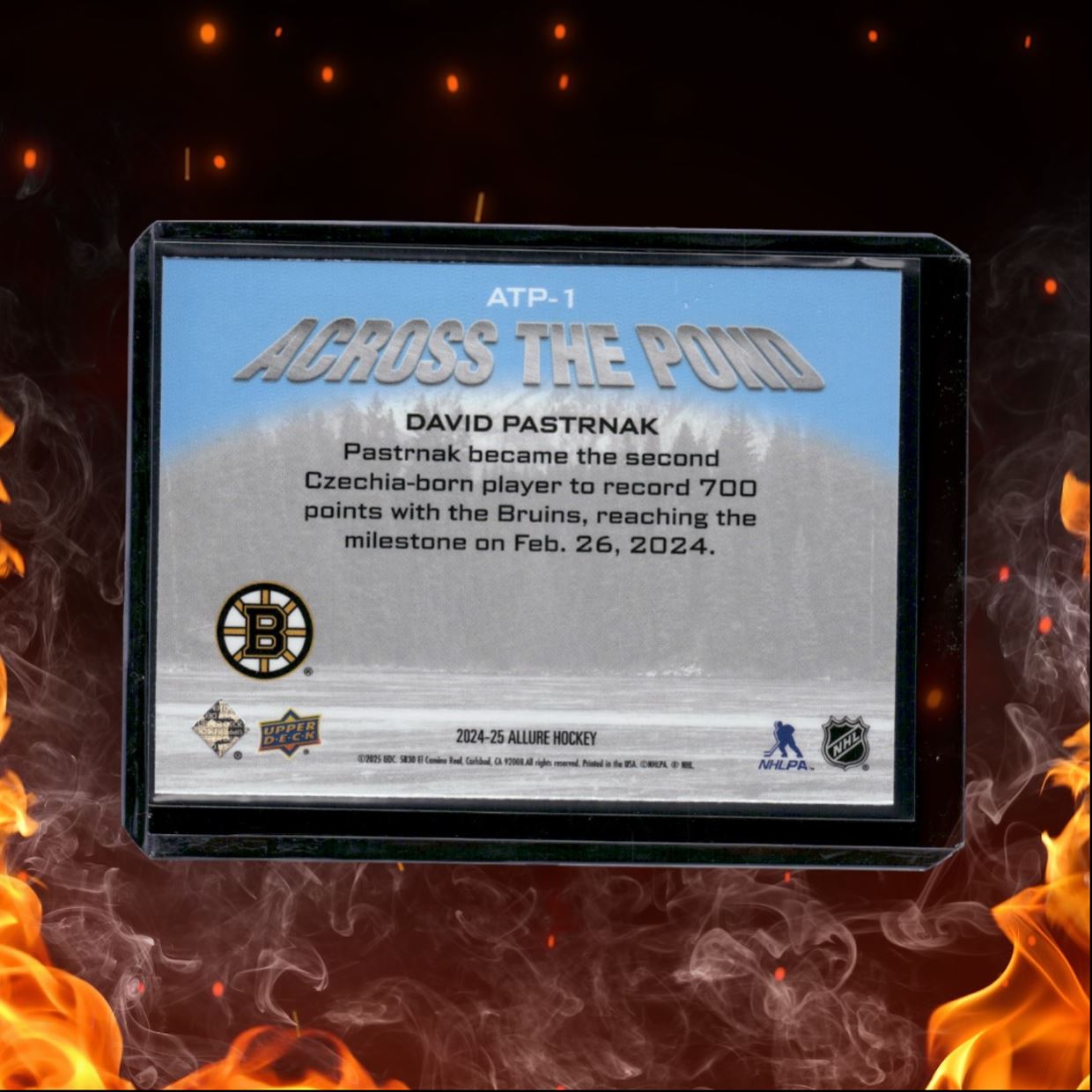 2024-25 Upper Deck Allure David Pastrnak Across the Pond Red #ATP-1