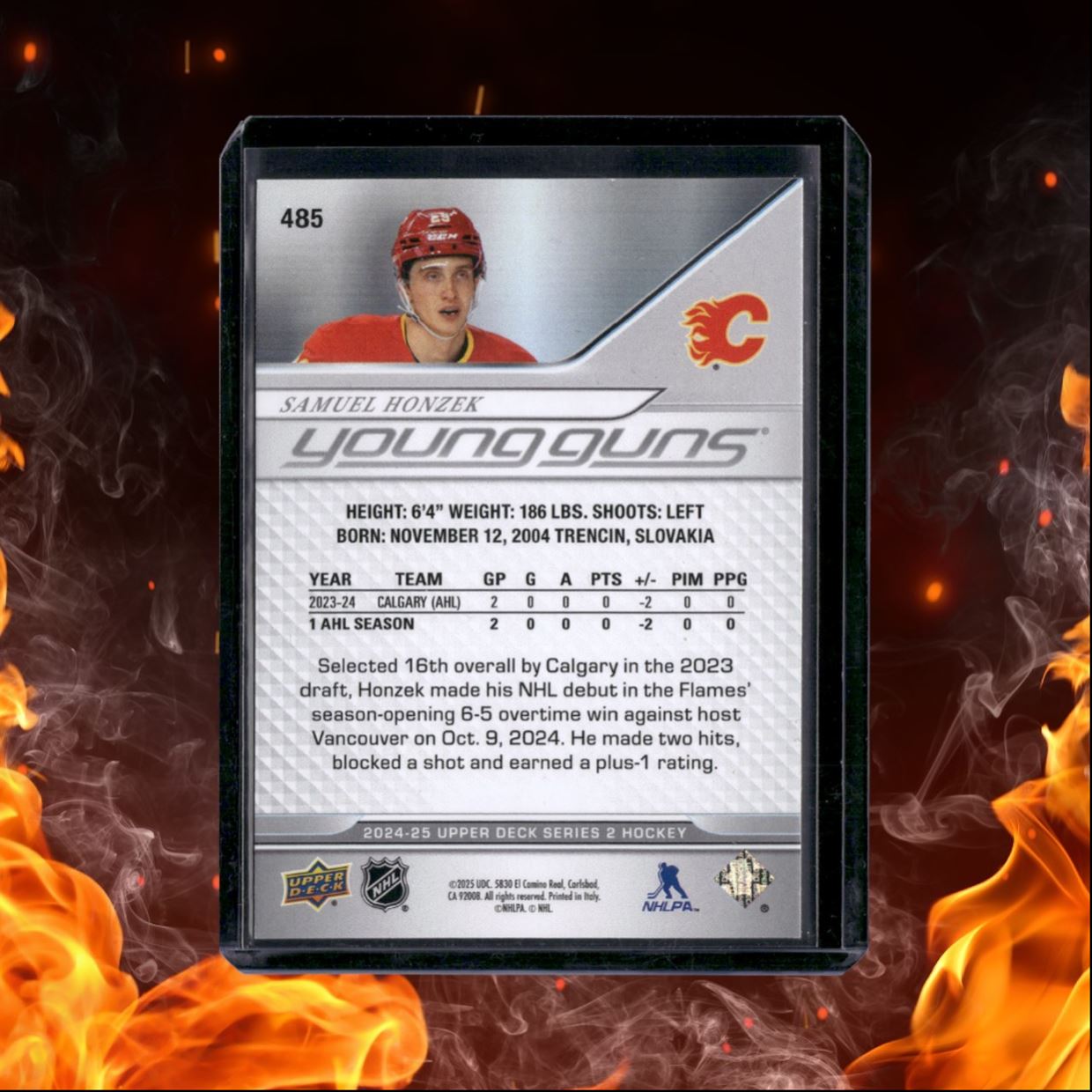 2024-25 Upper Deck Samuel Honzek Young Guns Rookie #485