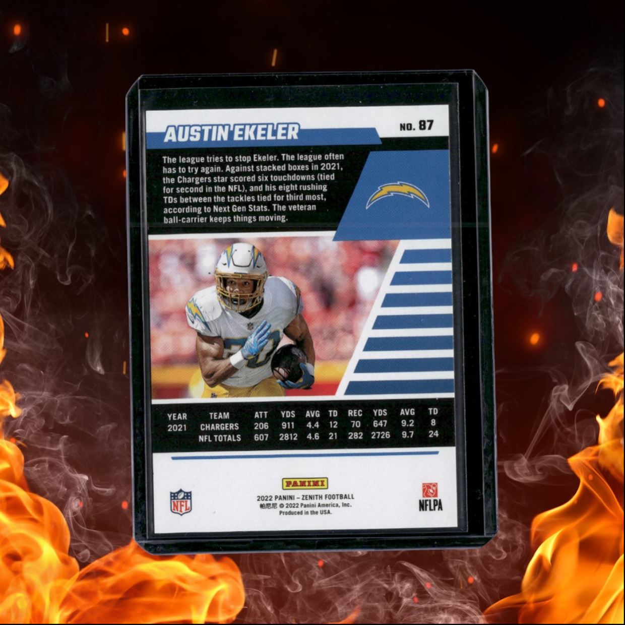 2022 Panini Zenith Austin Ekeler 3rd Down 07/35 #MM-AE