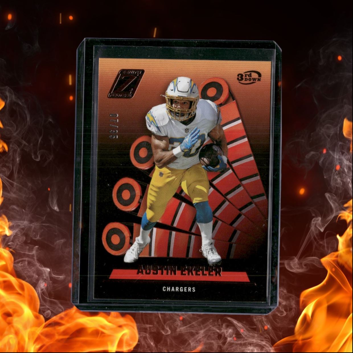 2022 Panini Zenith Austin Ekeler 3rd Down 07/35 #MM-AE
