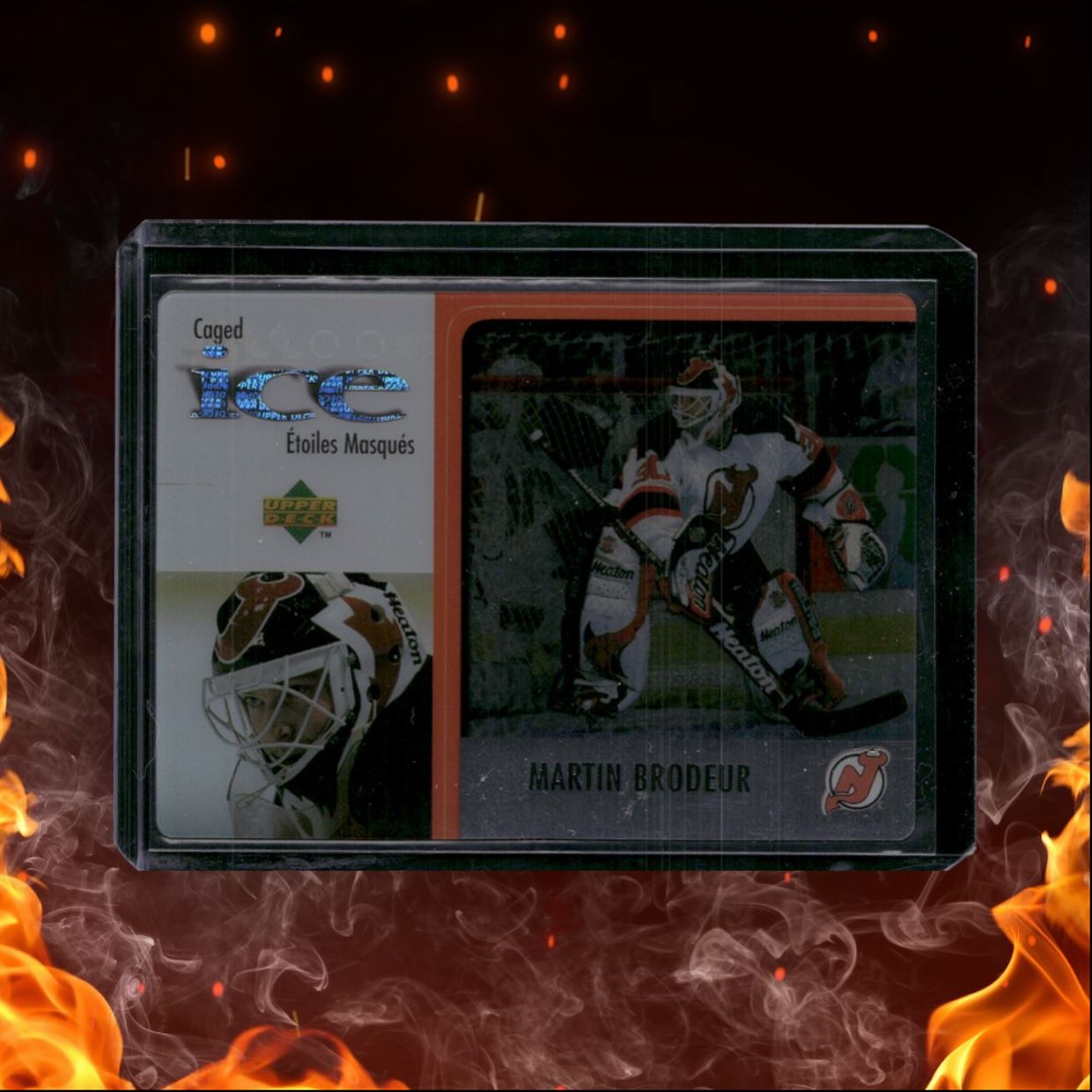 1997-98 Upper Deck McDonald's Martin Brodeur Caged Ice Clear (A) #MCD 25