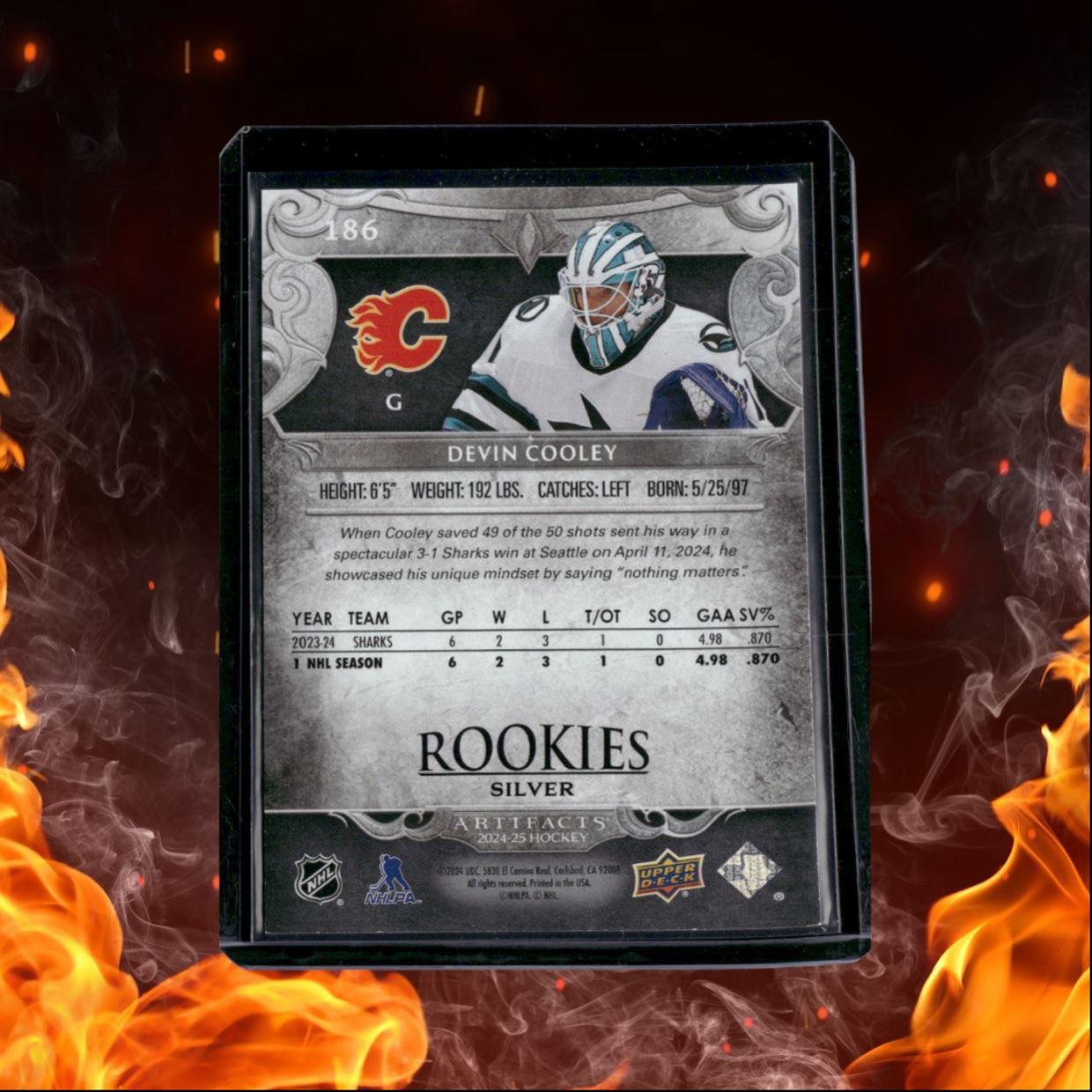2024-25 Upper Deck Artifacts Devin Cooley Rookie 294/999 #186