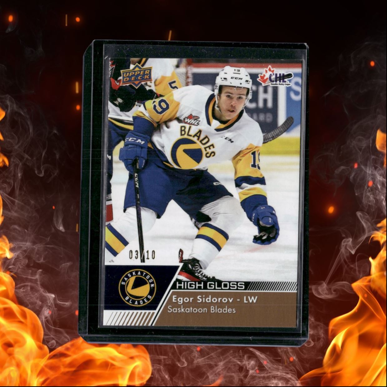 2022-23 Upper Deck CHL Egor Sidorov High Gloss 03/10 #140