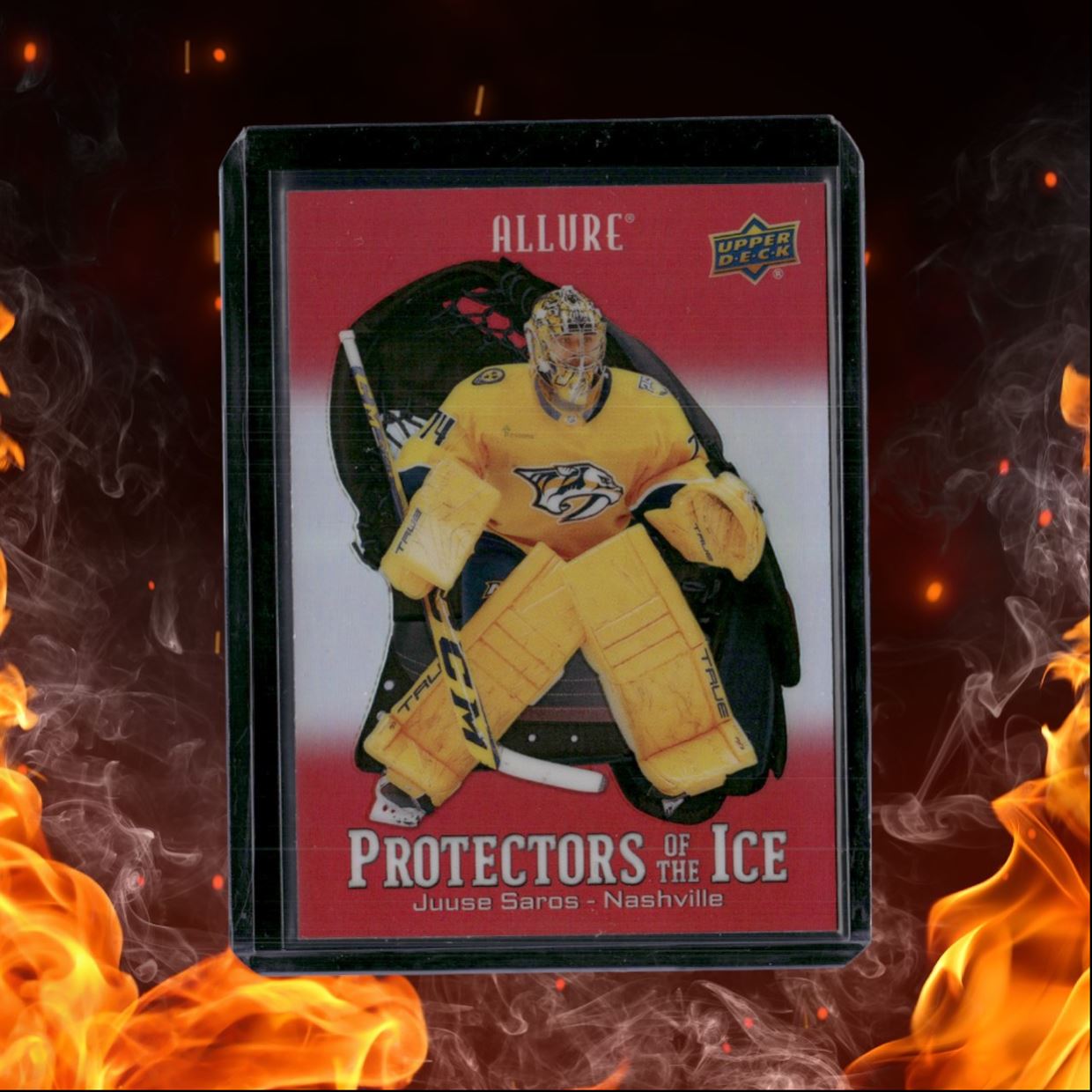 2024-25 Upper Deck Allure Juuse Saros Protectors of the Ice Red #PI-11