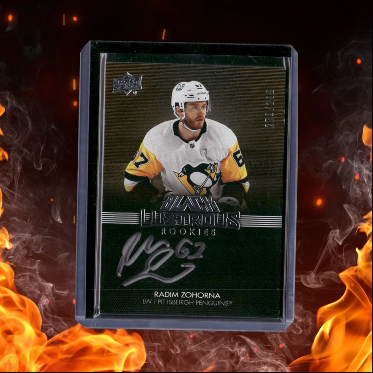 2021-22 Upper Deck SPx Radim Zohorna Black Lustrous Rookie Auto 270/299 #LRS-RZ