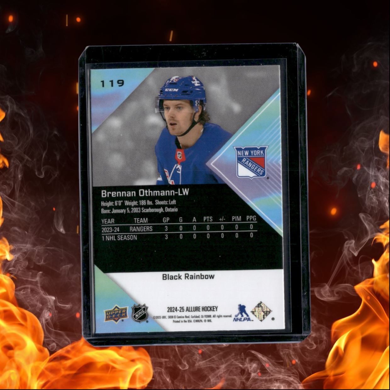 2024-25 Upper Deck Allure Brennan Othmann Black Rainbow Rookie #119