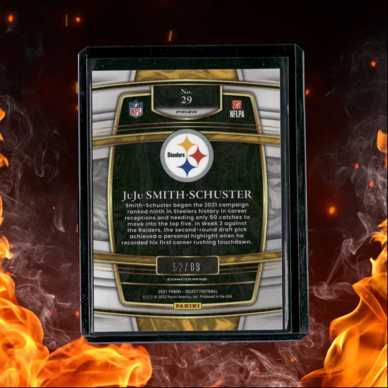 2021 Panini Select JuJu Smith-Schuster Dragon Scale Prizm 52/89 #29