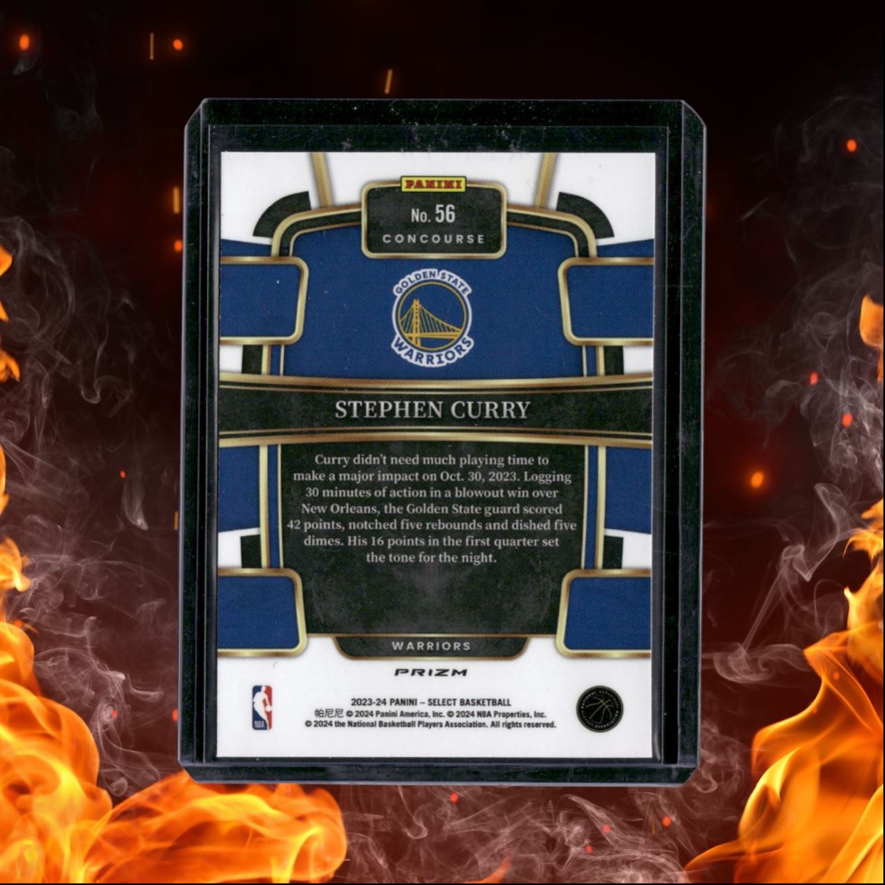 2023-24 Panini Select Stephen Curry Tectonic Prizm #56