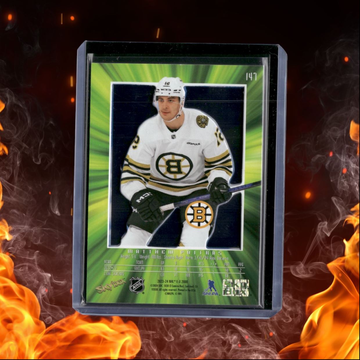 2023-24 SkyBox EX 2000 Matthew Poitras (A) Rookie #147