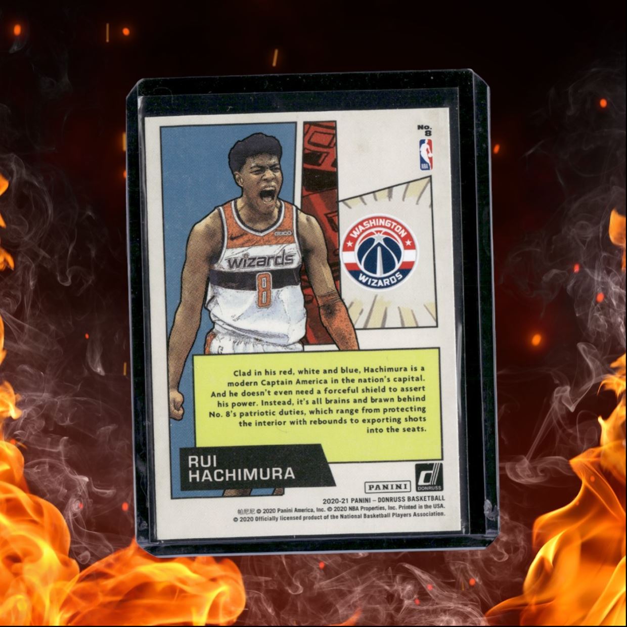 2020-21 Panini Donruss Rui Hachimura Net Marvels Press Proof #198