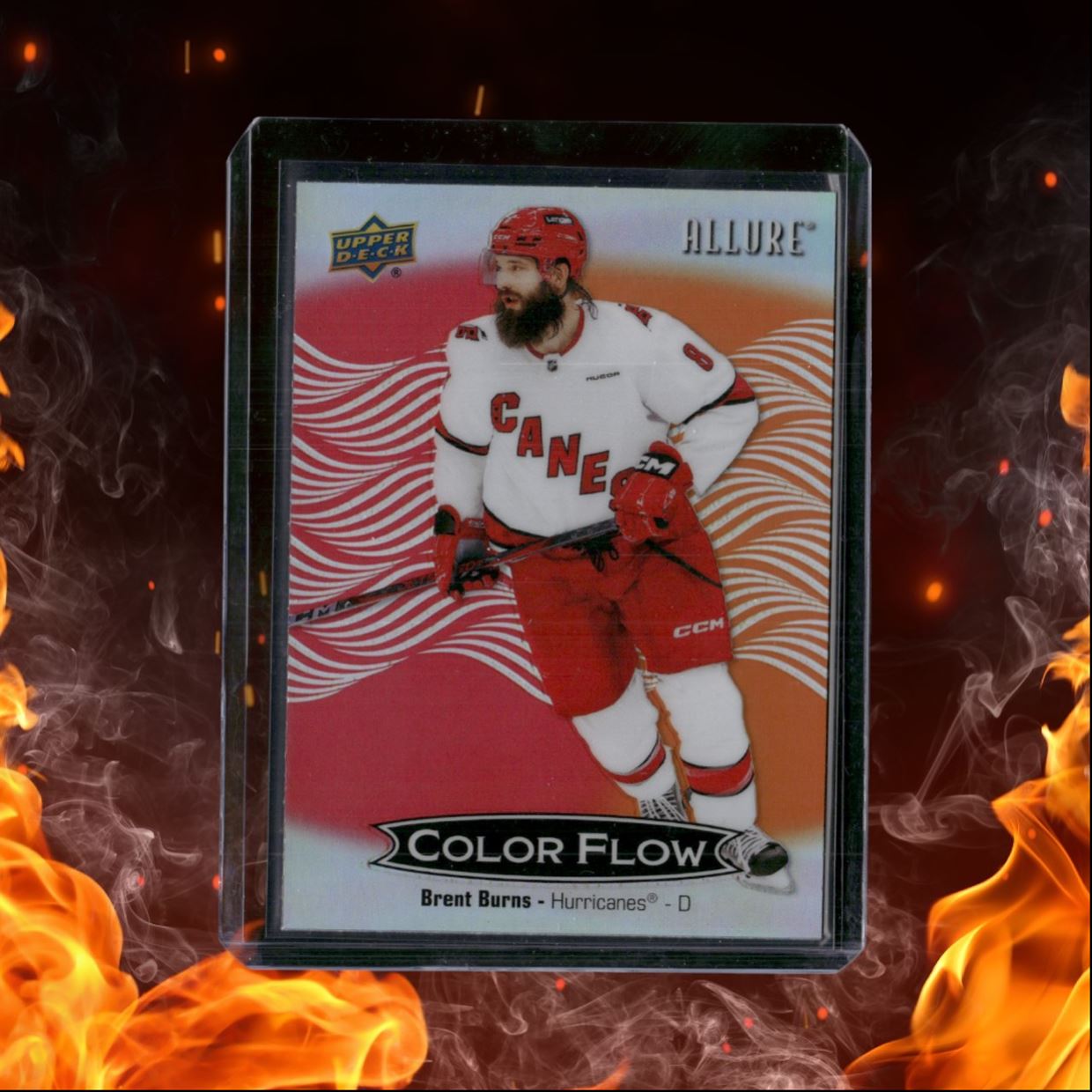 2024-25 Upper Deck Allure Brent Burns Color Flow Red Orange #CFL-13