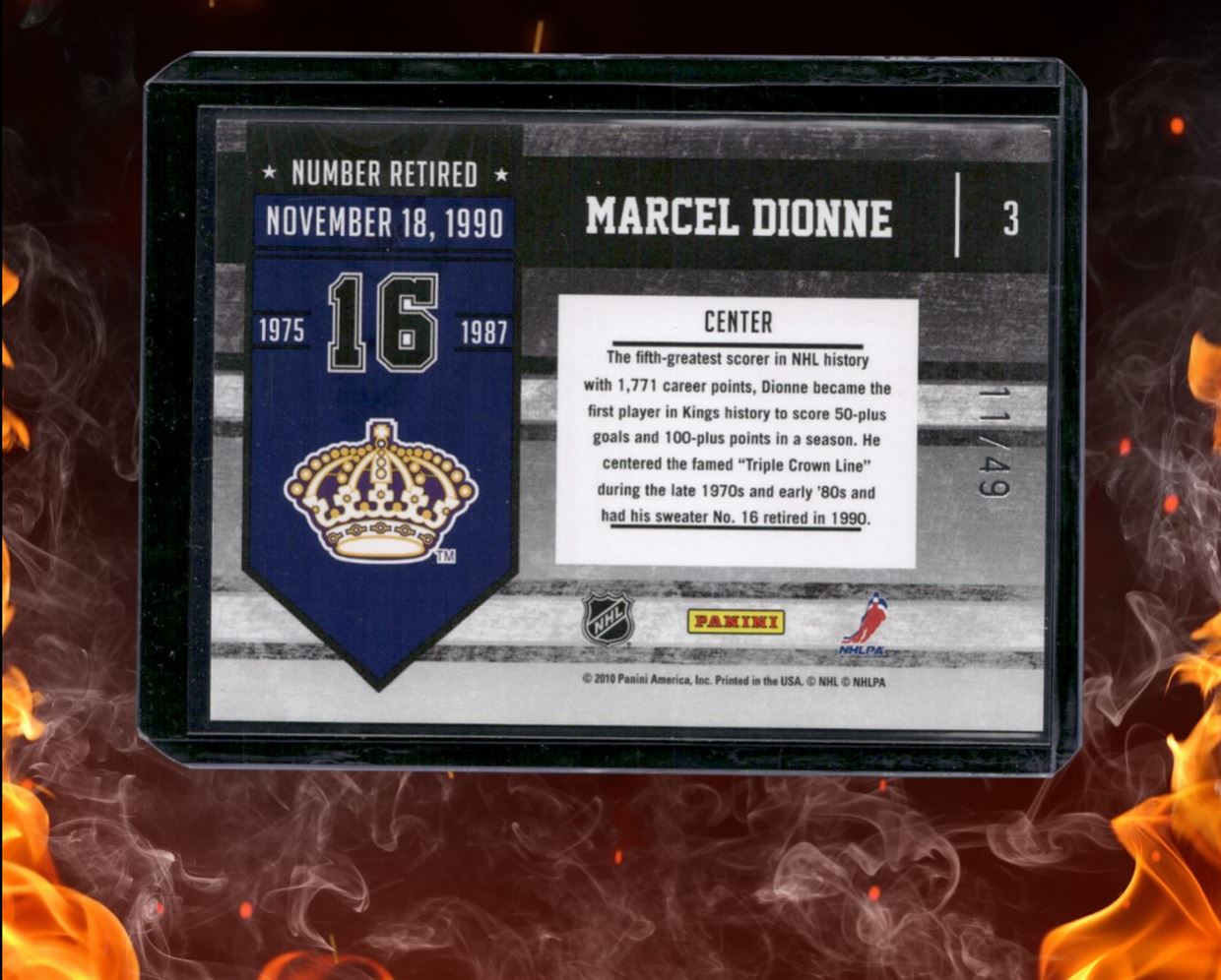 2010-11 Panini Limited Marcel Dionne Retired Numbers Silver 11/49 #3