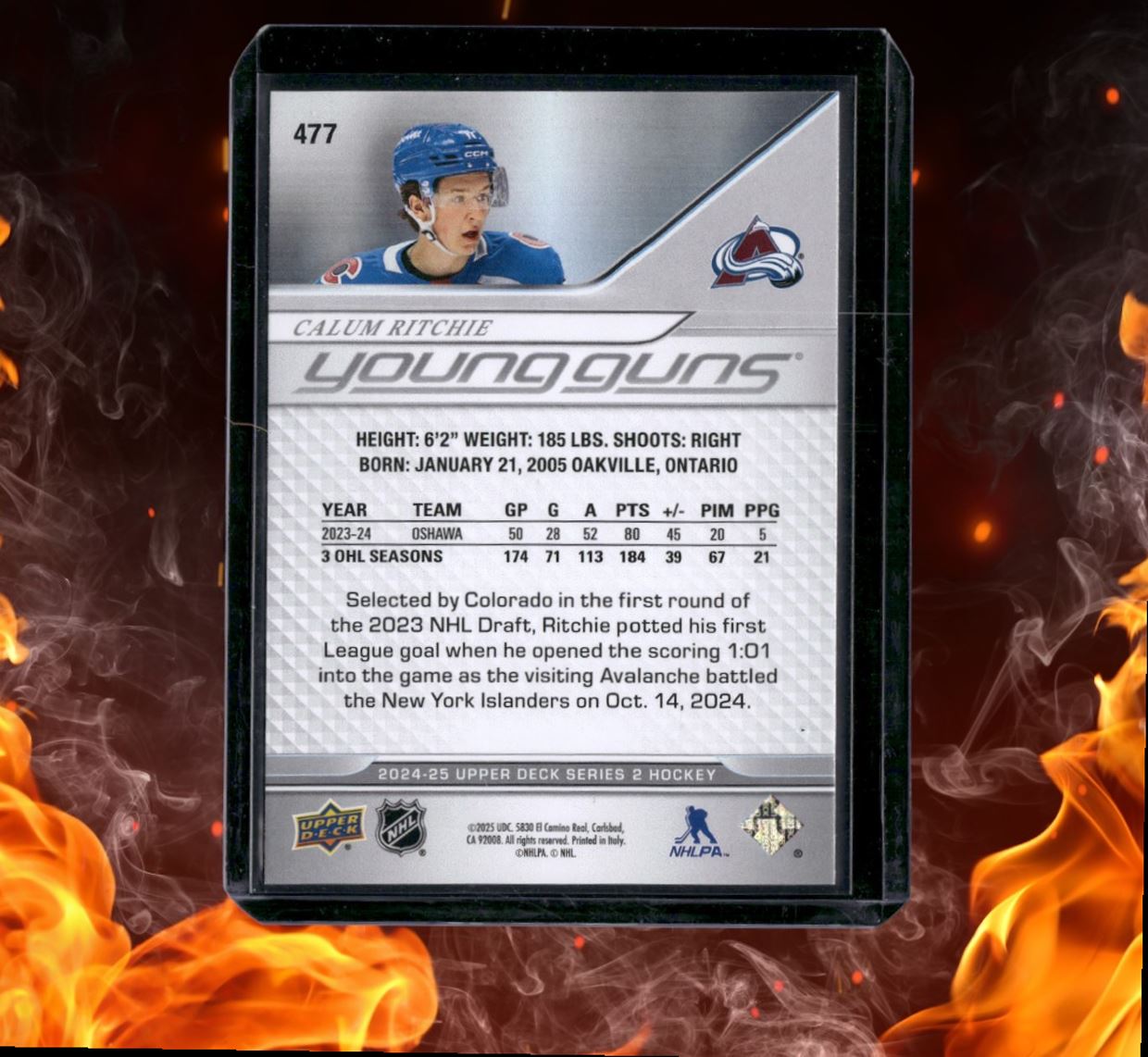 2024-25 Upper Deck Calum Ritchie Young Guns (B) Rookie #477
