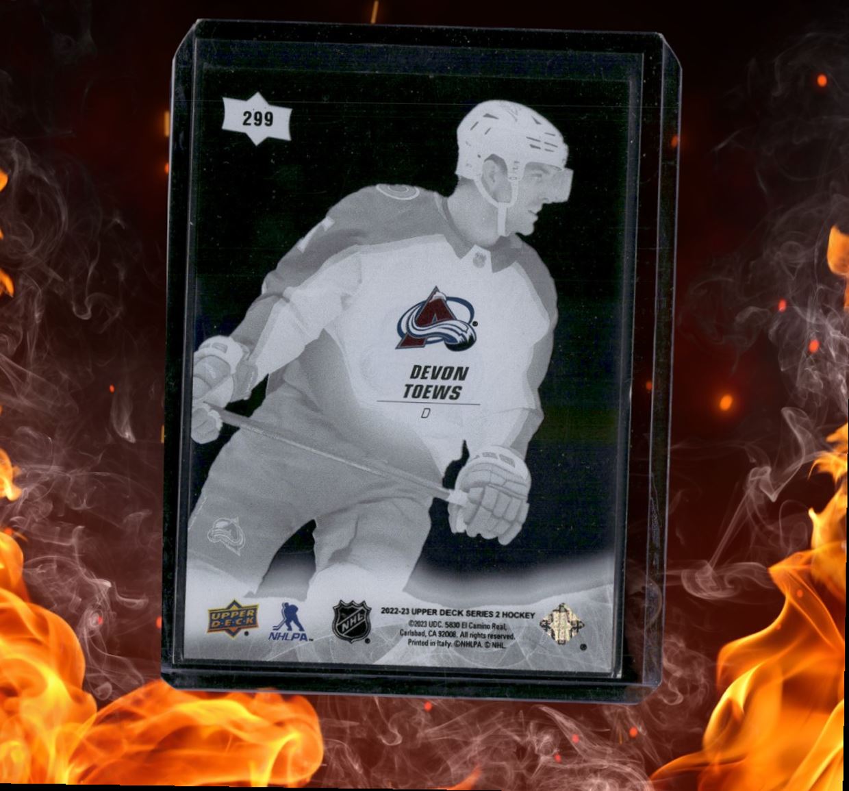 2022-23 Upper Deck Devon Toews Clear Cut SP #299