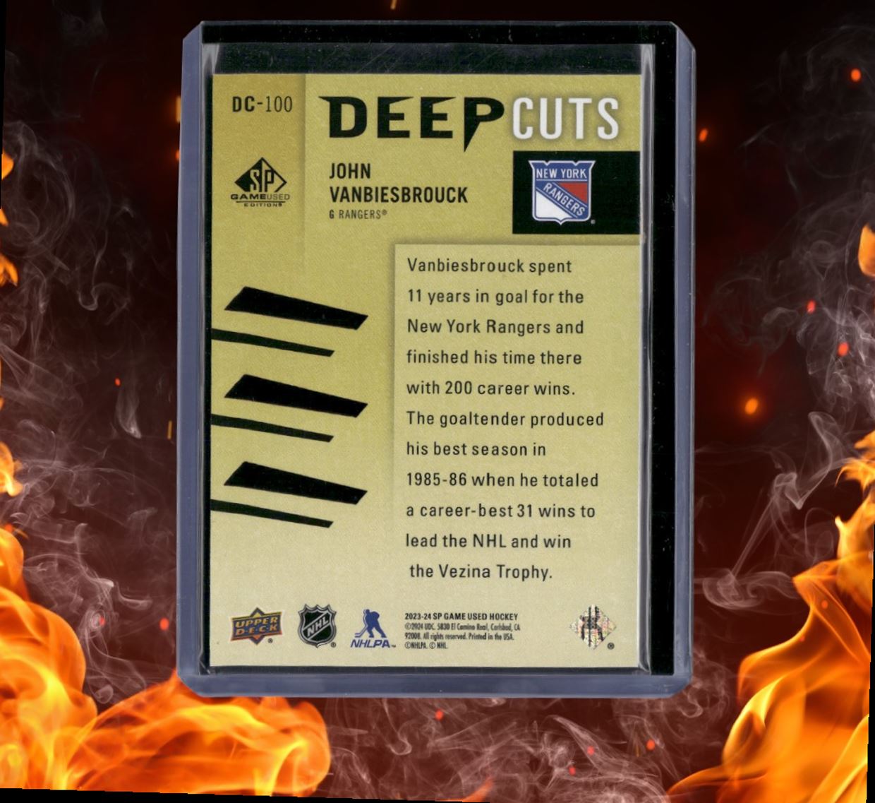 2023-24 SP Game Used John Vanbiesbrouck Deep Cuts 135/250 #DC-100