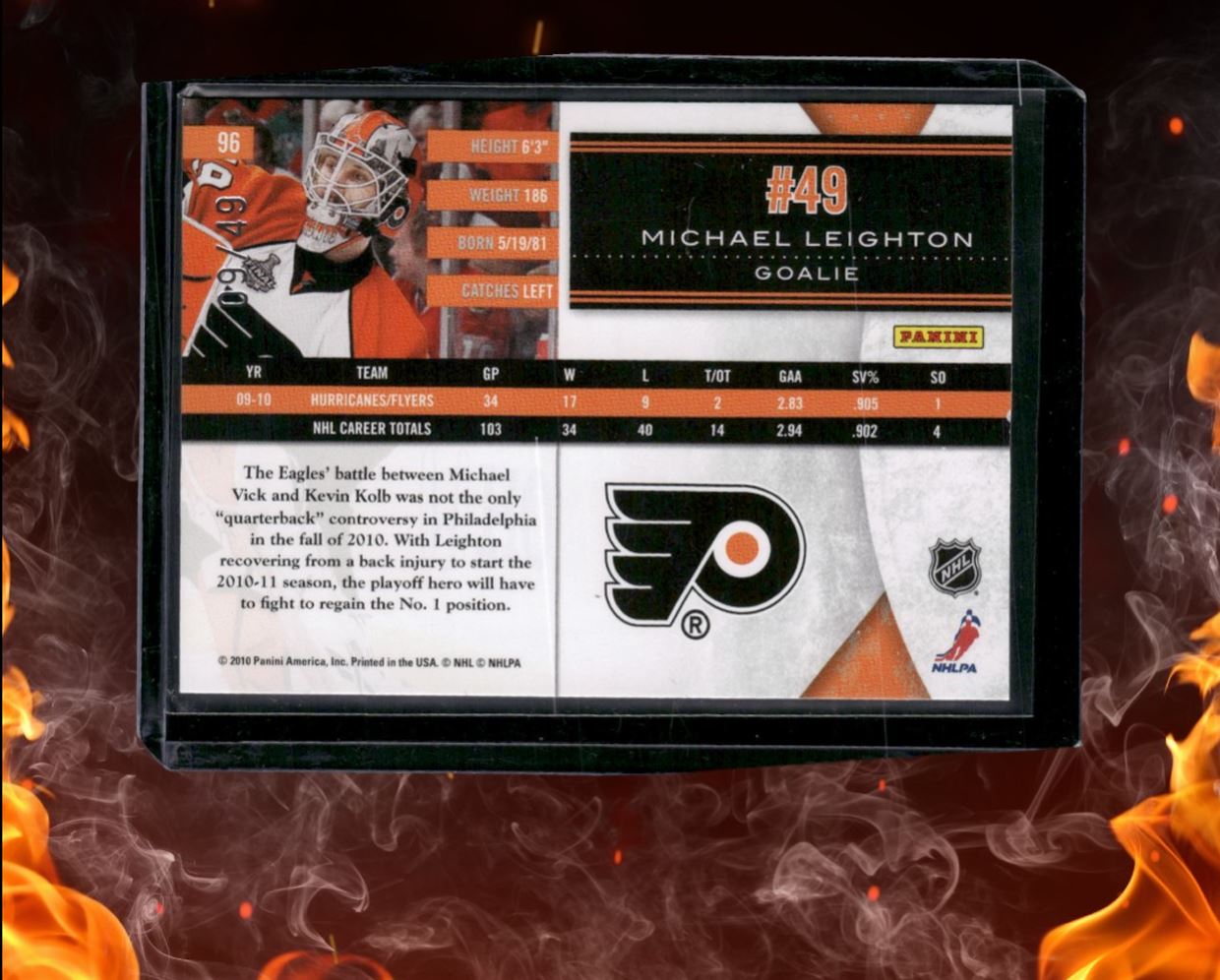 2010-11 Panini Limited Michael Leighton Silver Spotlight 09/49 #96