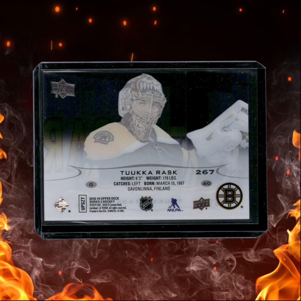 2018-19 Upper Deck Tuukka Rask Clear Cut SSP #267