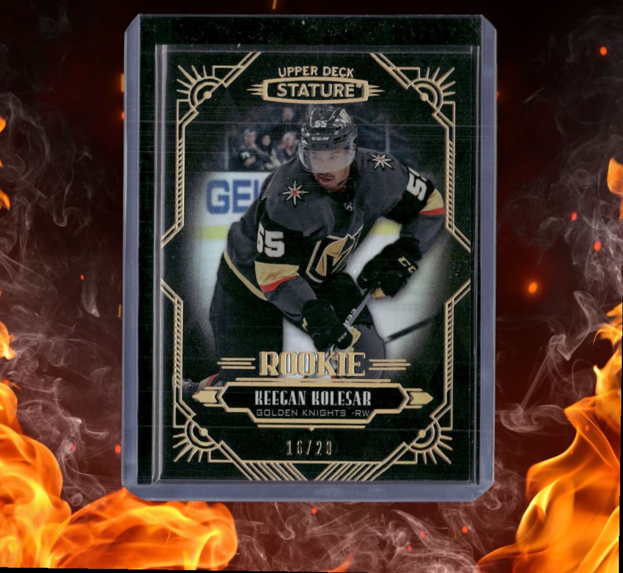 2020-21 Upper Deck Stature Keegan Kolesar Black 16/20 #148