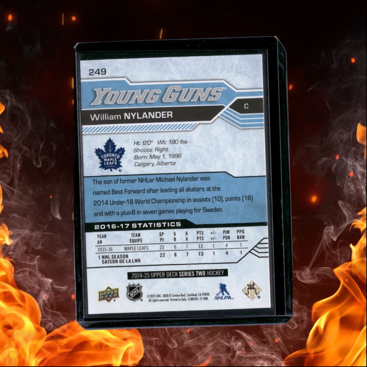 2024-25 Upper Deck William Nylander Renewed Young Guns (A) #249