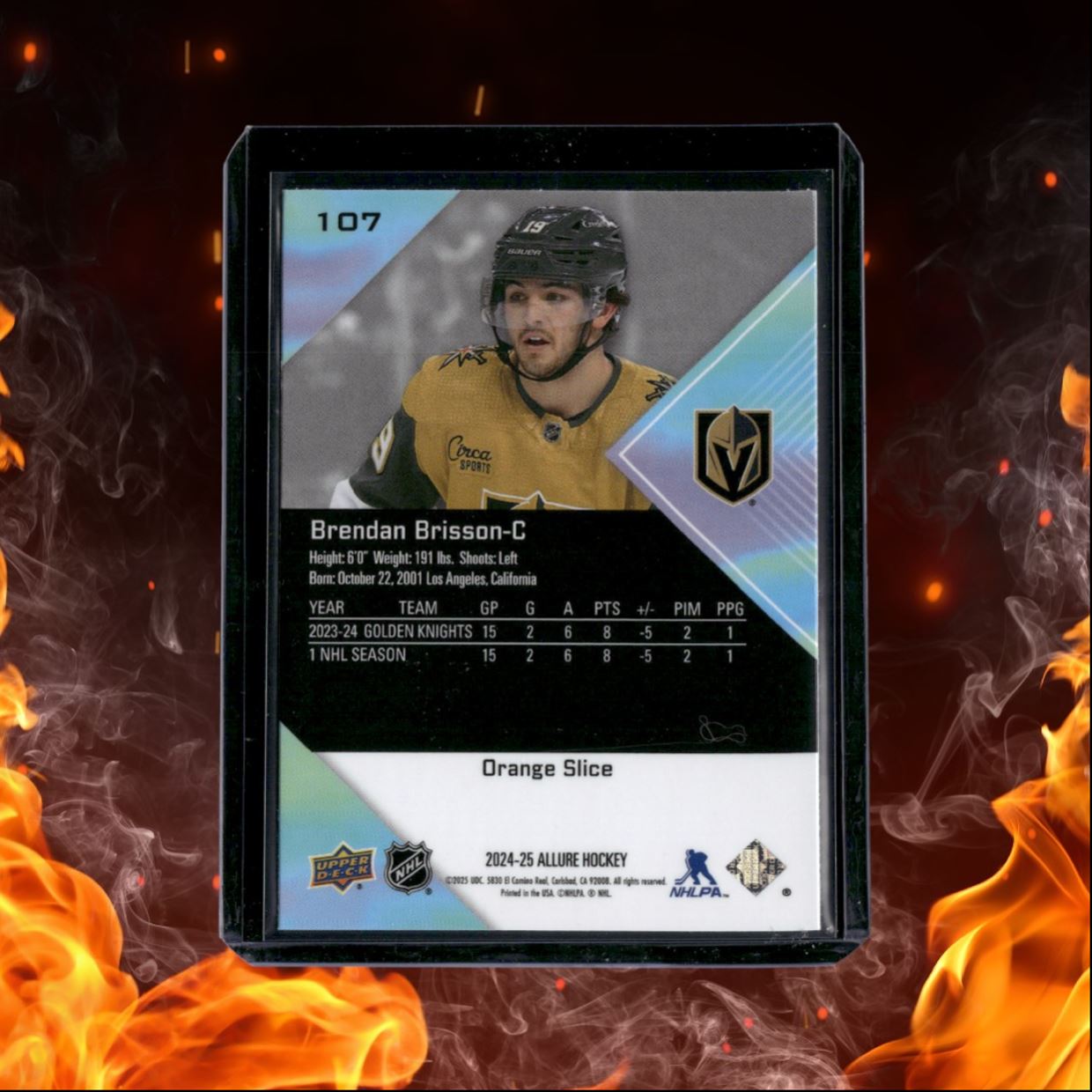 2024-25 Upper Deck Allure Brendan Brisson Orange Slice SP Rookie #107
