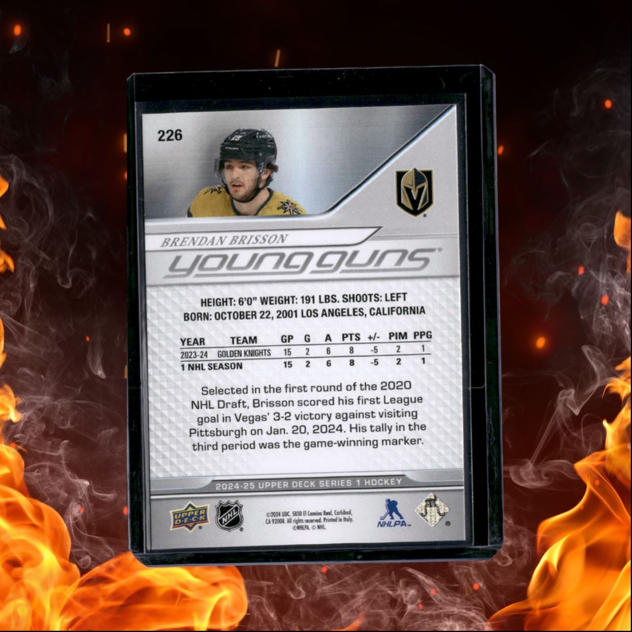 2024-25 Upper Deck Brendan Brisson Young Guns (B) Rookie #226