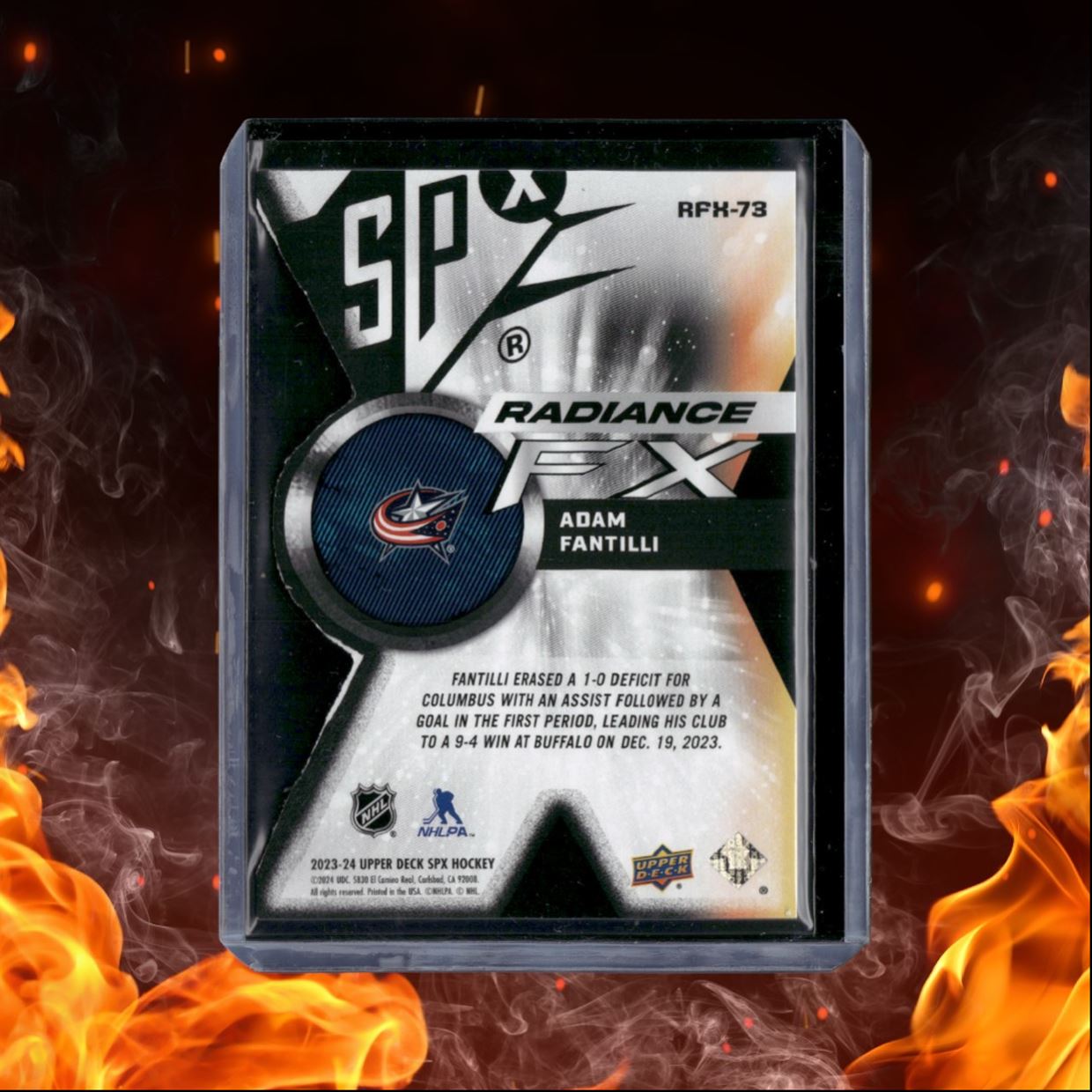 2023-24 Upper Deck SPx Adam Fantilli Radiance FX Rookie 943/949 #RFX-73