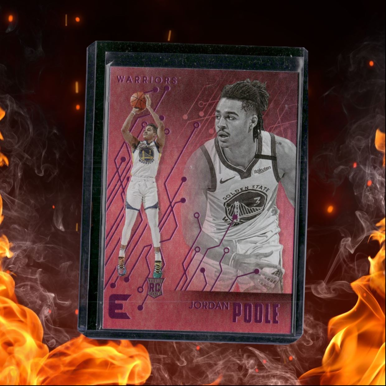 2019-20 Panini Chronicles Jordan Poole Essentials Pink Rookie #202