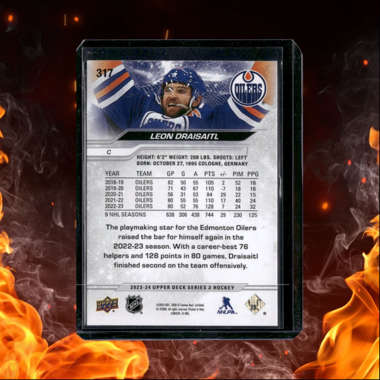 2023-24 Upper Deck Leon Draisaitl Outburst Silver #317
