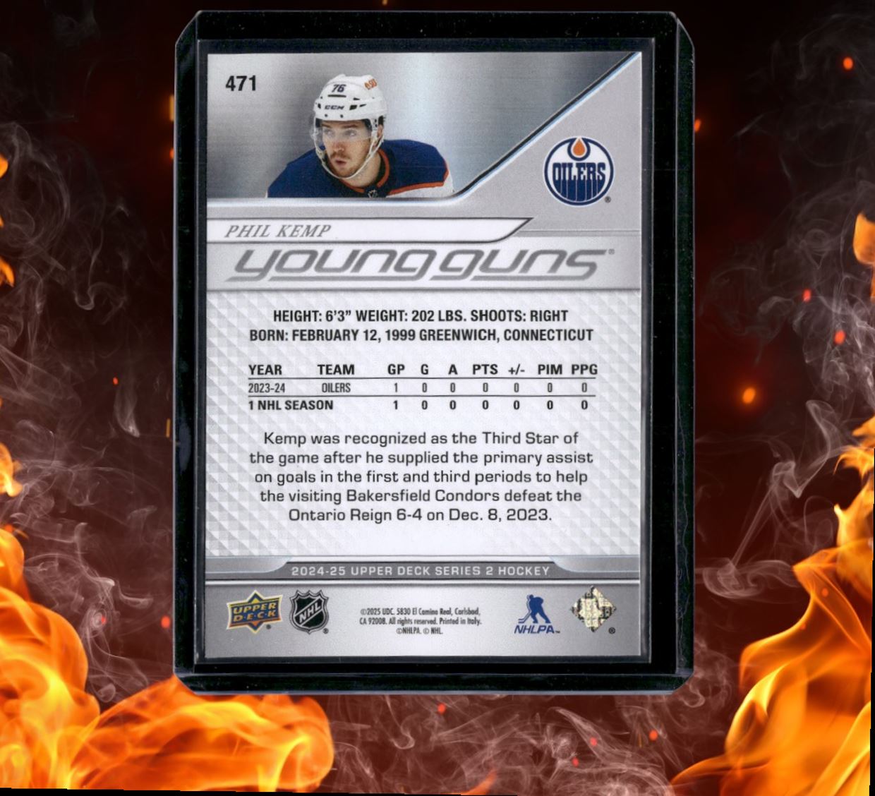 2024-25 Upper Deck Phil Kemp Young Guns (B) Rookie #471