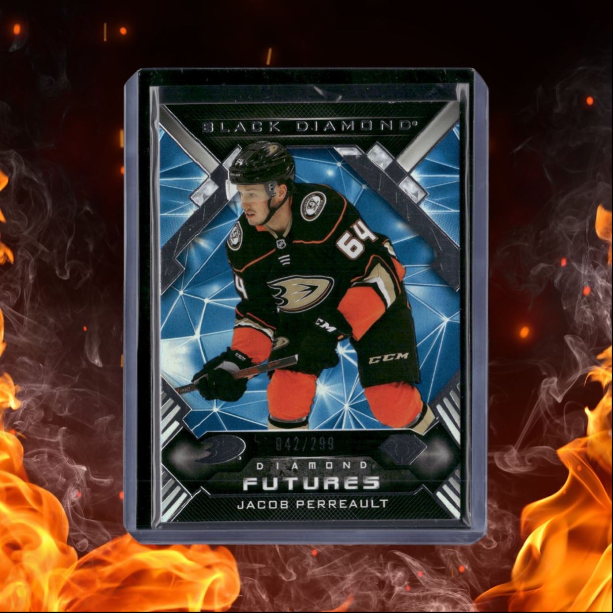 2022-23 Upper Deck Black Diamond Jacob Perreault Diamond Futures Rookie 042/299