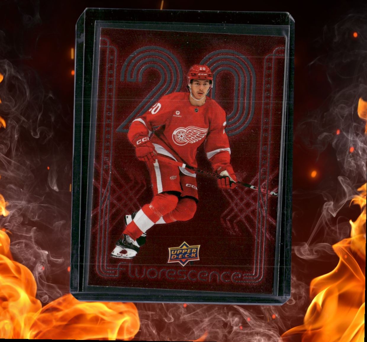 2024-25 Upper Deck Albert Johansson Flurorescence Red (B) Rookie #F-6