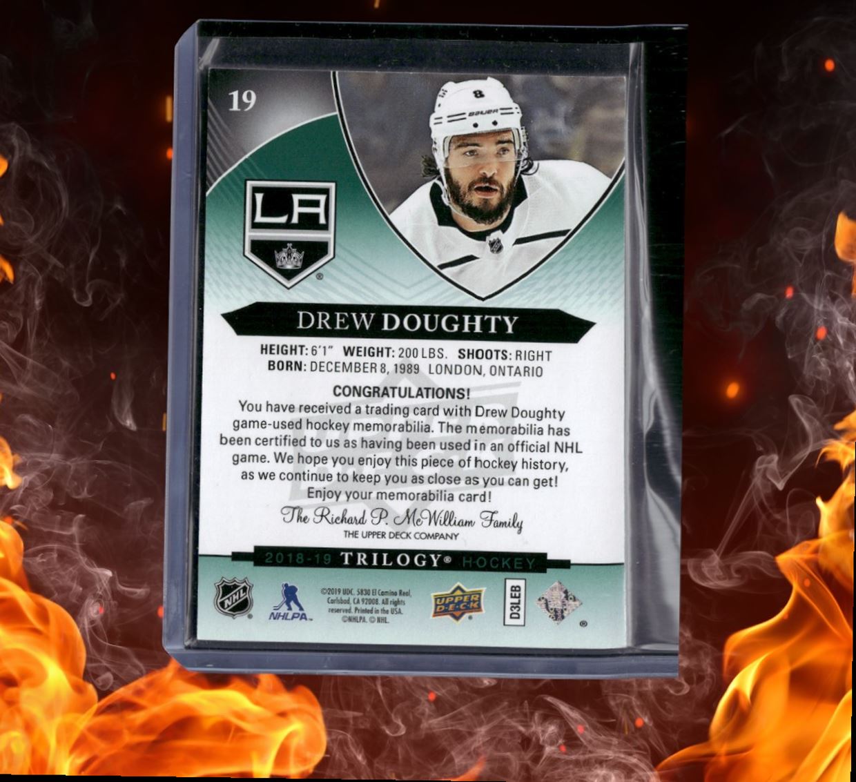 2018-19 Upper Deck Trilogy Drew Doughty Green Jersey 556 PIM 019/556 #19