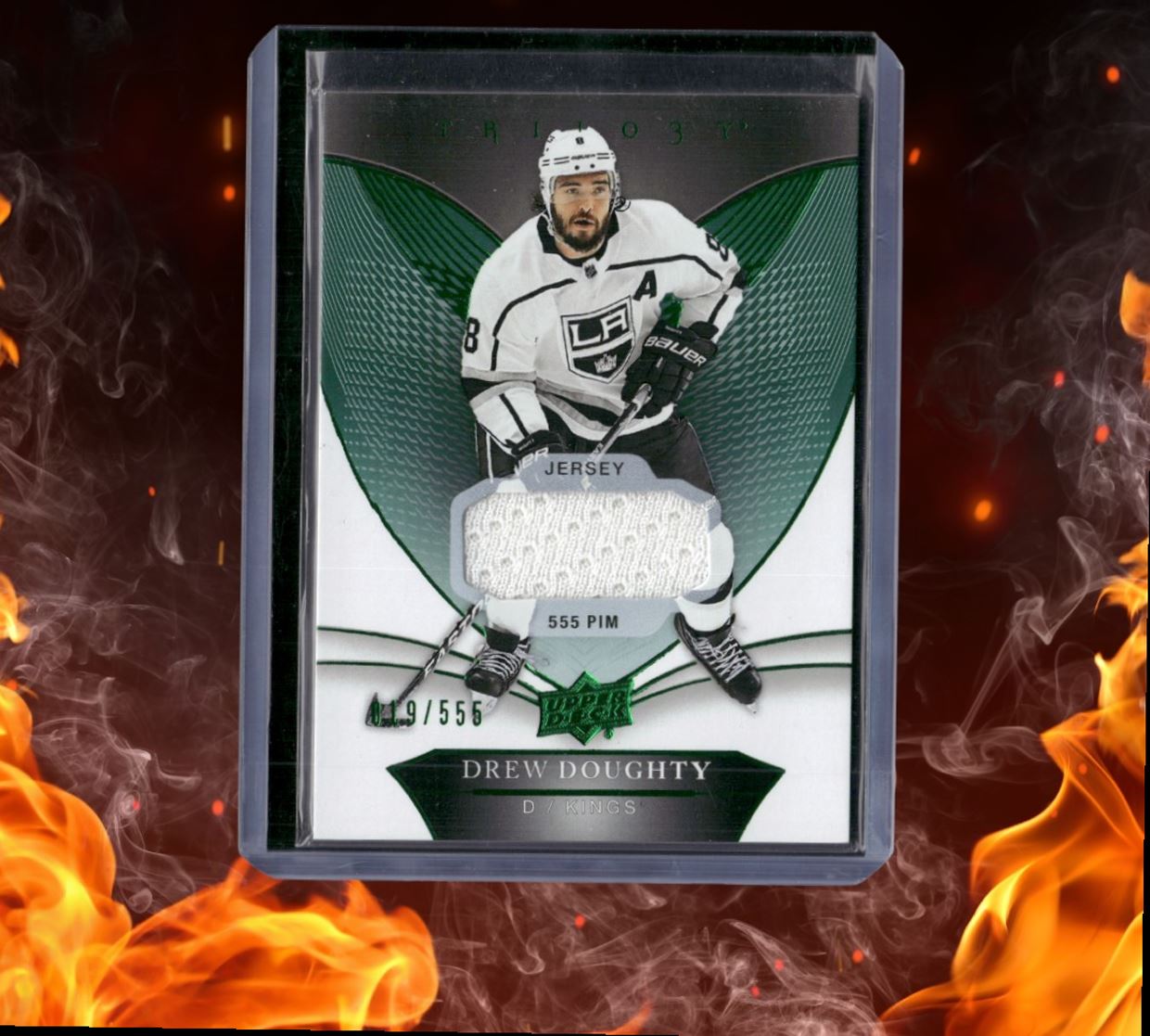 2018-19 Upper Deck Trilogy Drew Doughty Green Jersey 556 PIM 019/556 #19