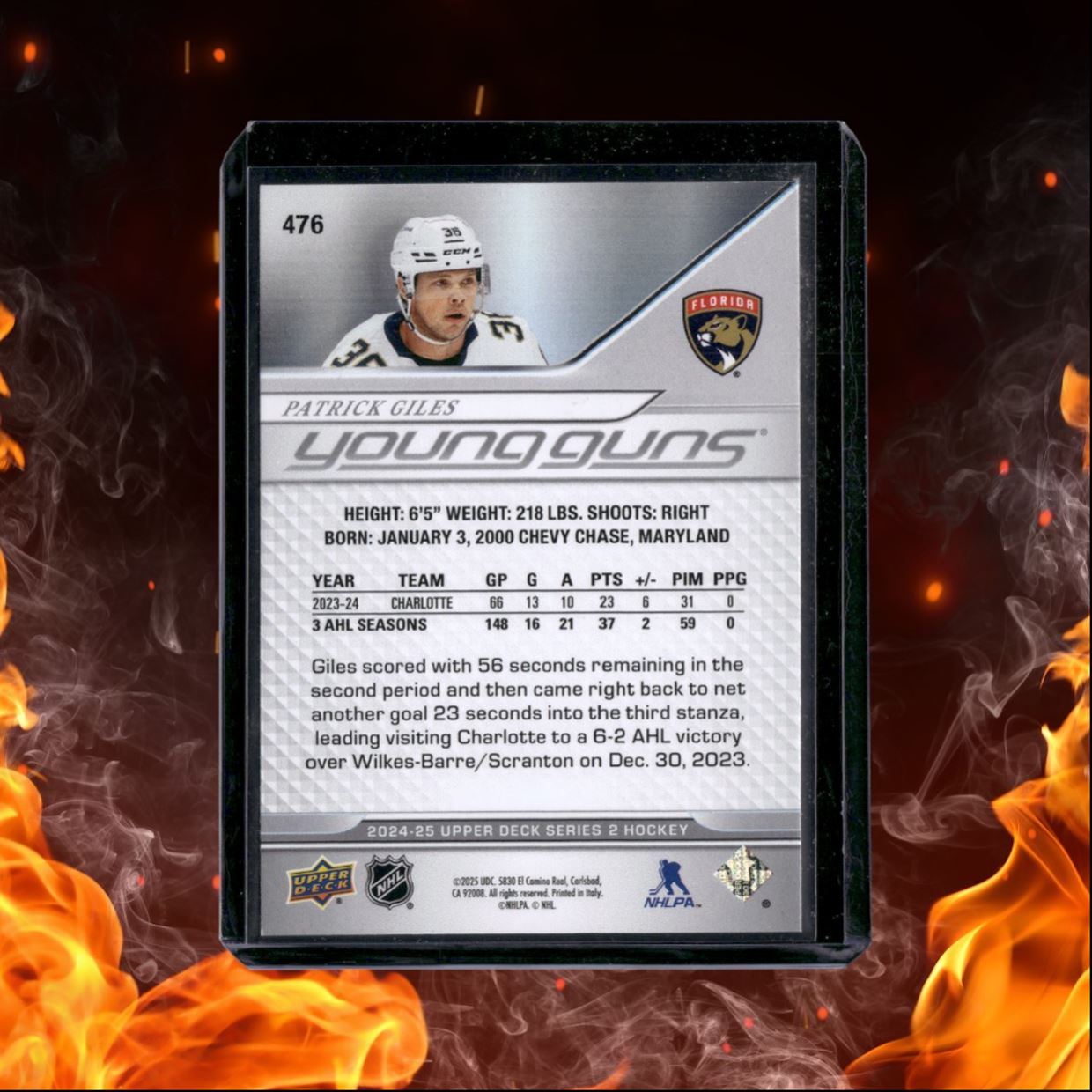 2024-25 Upper Deck Patrick Giles Young Guns (F) Rookie #476