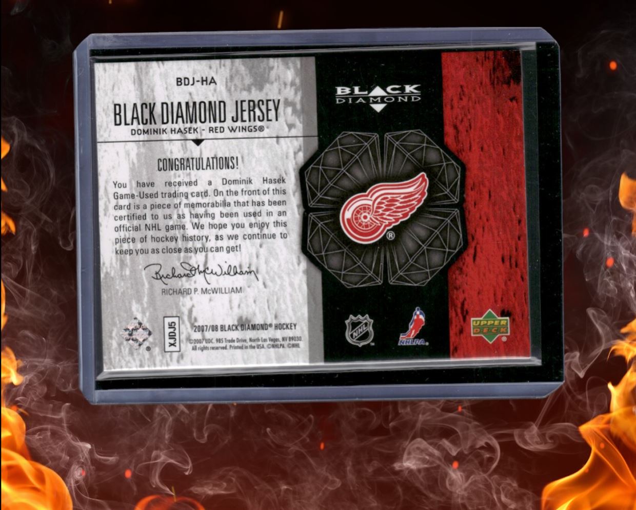 2007-08 Upper Deck Black Diamond Dominik Hasek Jerseys Patch #BDJ-HA