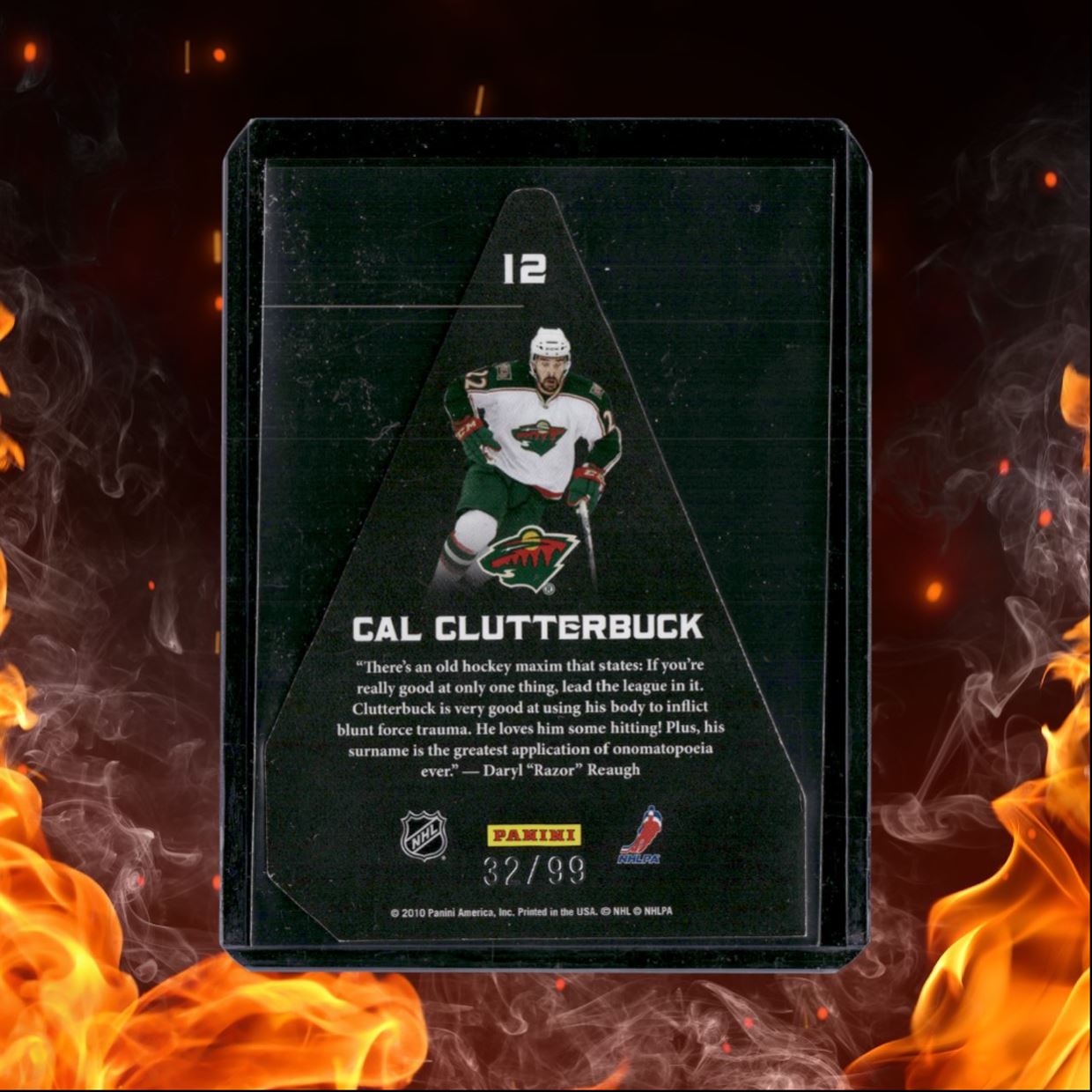 2010-11 Panini Crown Royale Cal Clutterbuck Razor's Choice Gold 32/99 #12