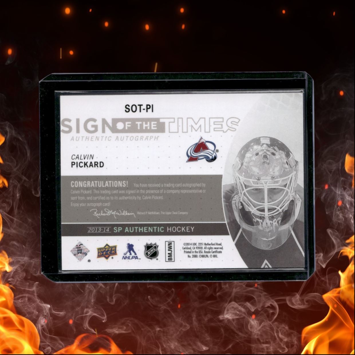 2013-14 SP Authentic Calvin Pickard Sign of the Times Auto #SOT-PI