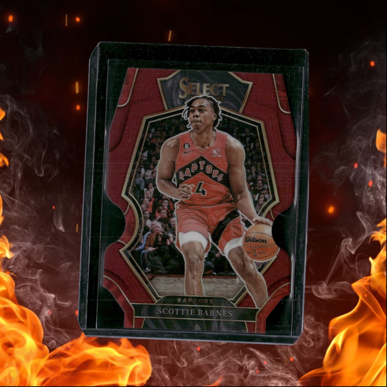 2022-23 Panini Select Scottie Barnes Maroon Prizm Die Cut 038/175 #153