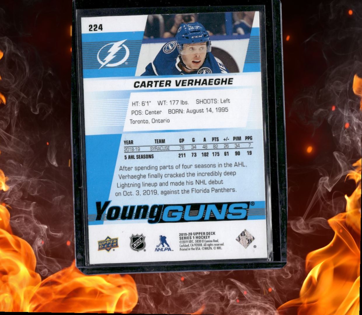 2019-20 Upper Deck Carter Verhaeghe Young Guns (B) Rookie #224