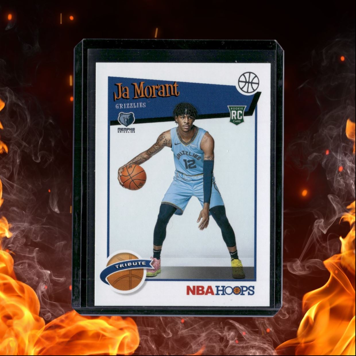 2019-20 Panini NBA Hoops Ja Morant Tribute (A) Rookie #297