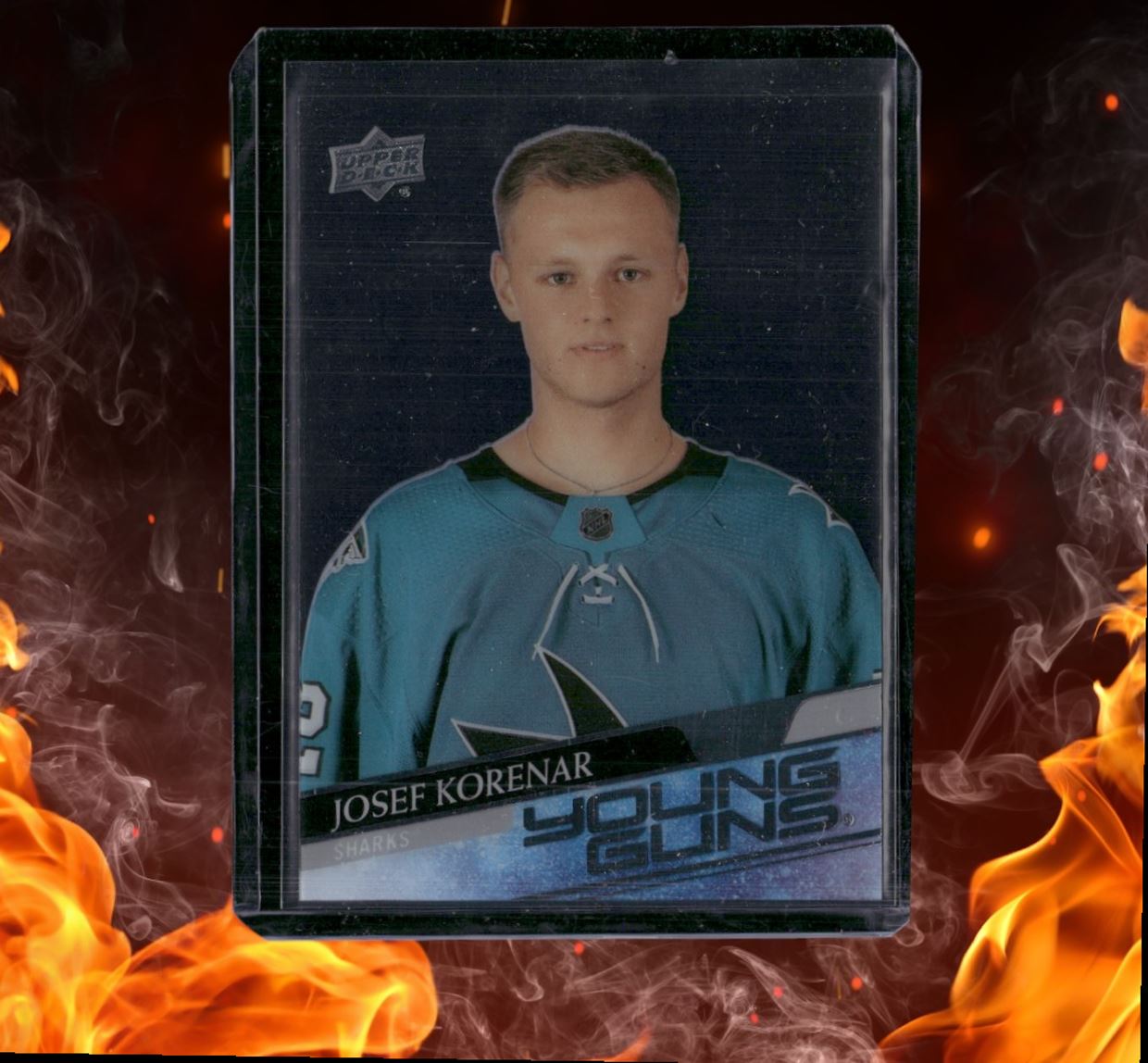 2020-21 Upper Deck Josef Korenar Clear Cut Young Guns SSP Case Hit (B) Rookie