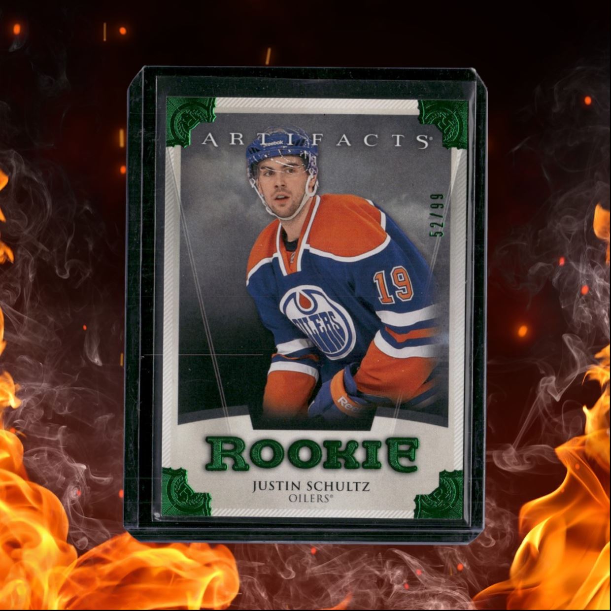2013-14 Upper Deck Artifacts Justin Schultz Emerald Rookie 52/99 #175