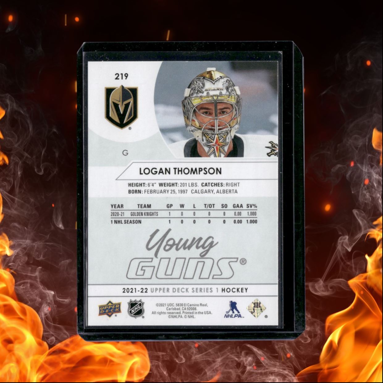 2021-22 Upper Deck Logan Thompson Young Guns (B) Rookie #219