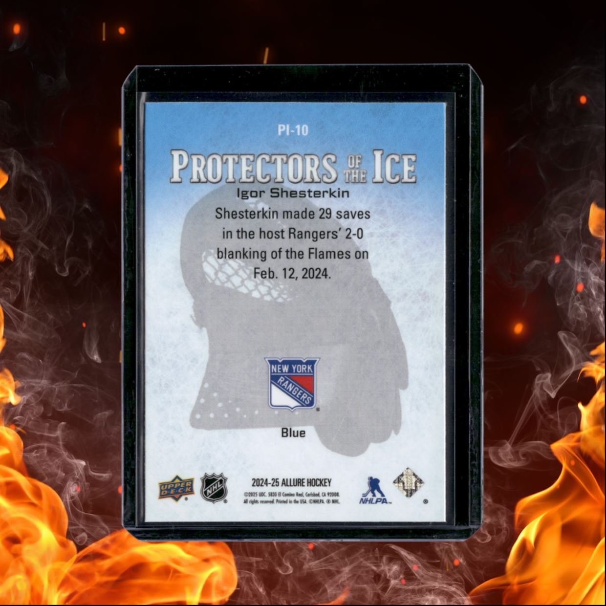 2024-25 Upper Deck Allure Igor Shesterkin Protectors of the Ice Blue #PI-10