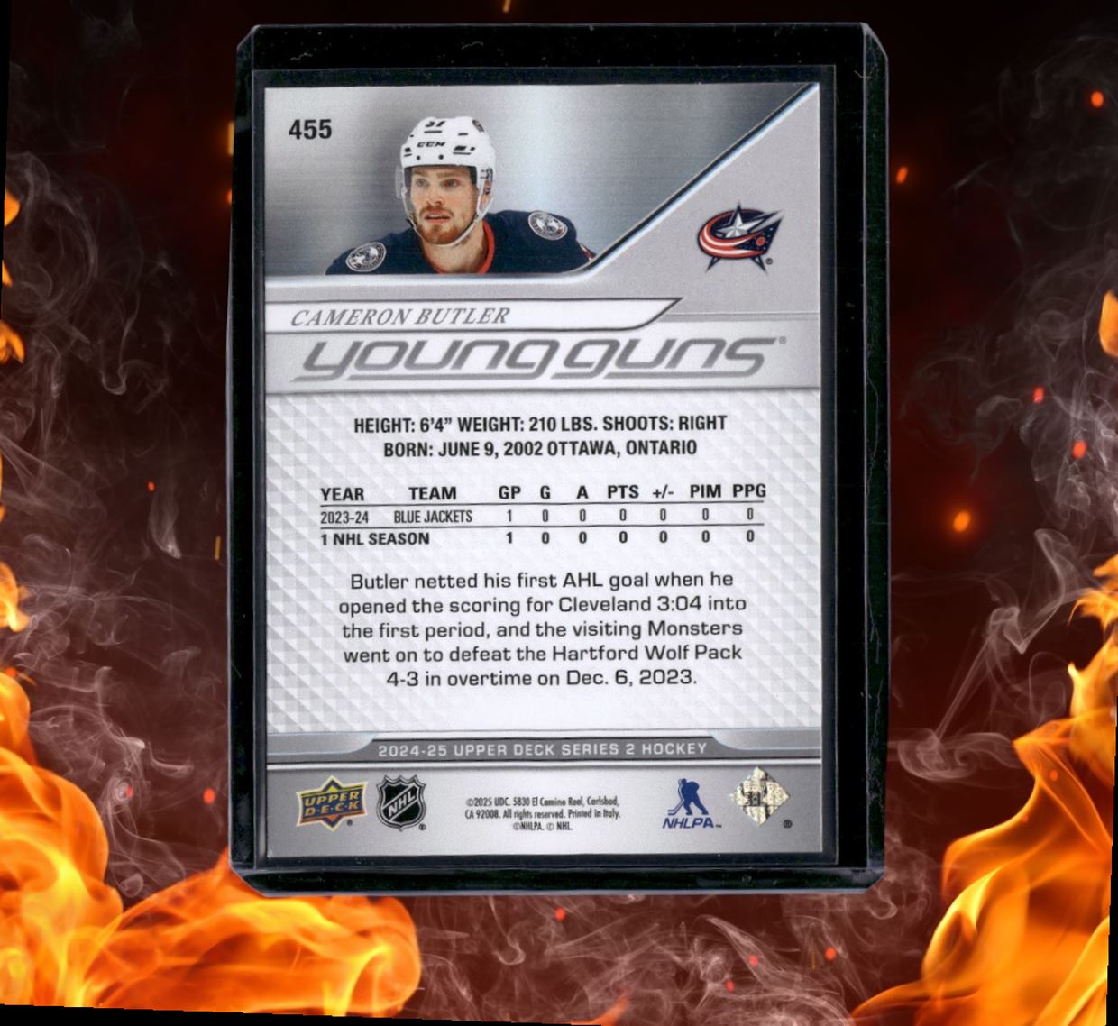 2024-25 Upper Deck Cameron Butler Young Guns (C) Rookie #455